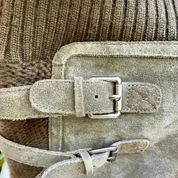 Bjorndal Brown Solar Suede Knit Upper Wedge Heeled Zip Slouchy Boots Size 9.5 - Picture 6 of 16